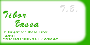 tibor bassa business card